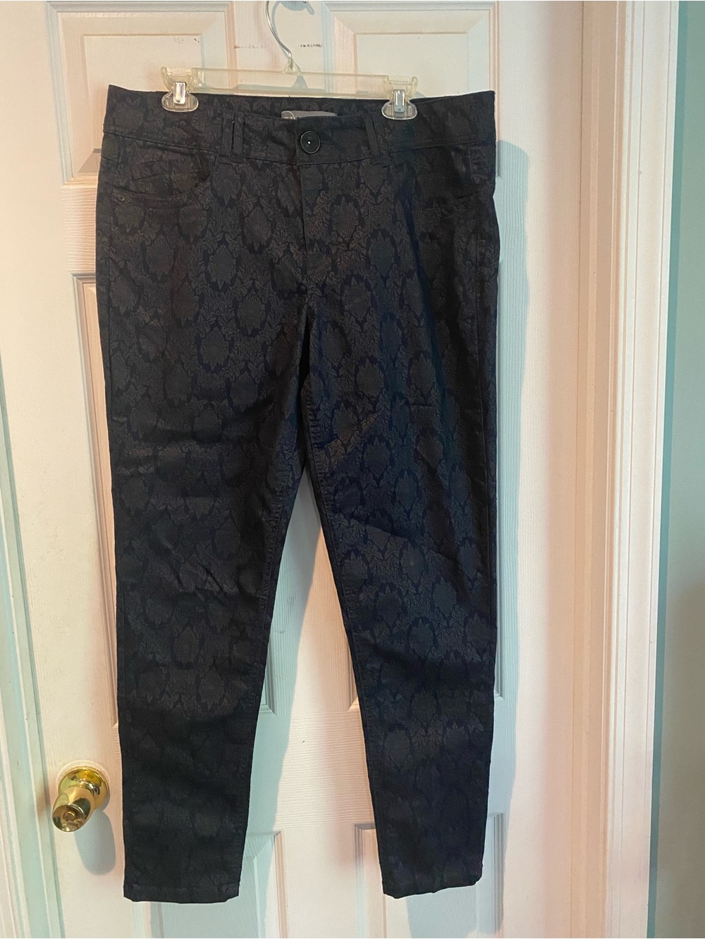 Wit & Wisdom Navy Jacquard Slim Trousers
